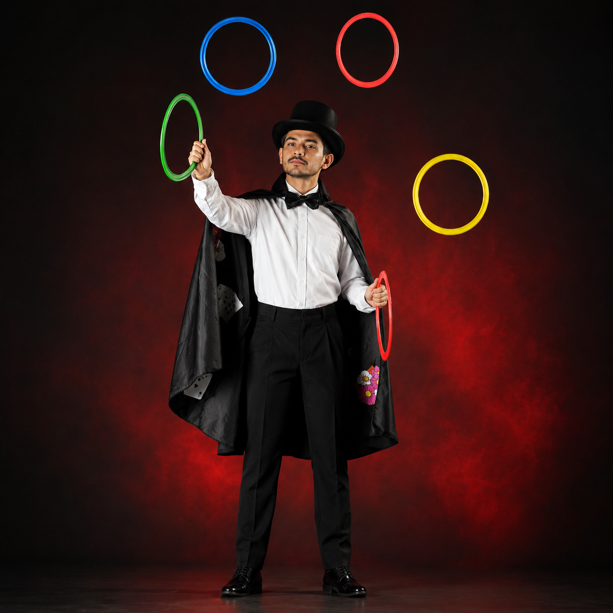 Magician entertaining laughing children at a Florida birthday party
